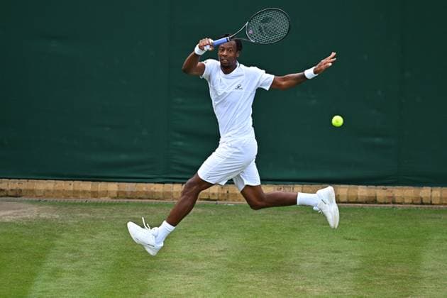 Wimbledon - 2nd Round Gael Monfils (FRA) during his second round match at the 2025 Wimbledon Championships at the AELTC in London, GREAT BRITAIN, on July 3, 2025. Photo by Corinne Dubreuil ABACAPRESS.COM London United Kingdom  Copyright: xDubreuilxCorinne ABACAx
