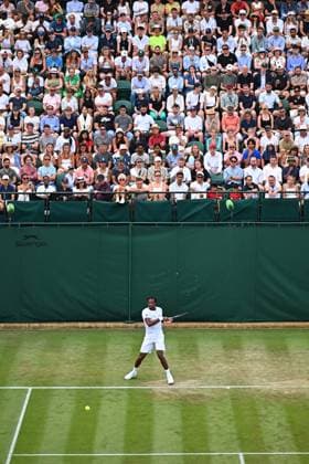 Wimbledon - 2nd Round Gael Monfils (FRA) during his second round match at the 2025 Wimbledon Championships at the AELTC in London, GREAT BRITAIN, on July 3, 2025. Photo by Corinne Dubreuil ABACAPRESS.COM London United Kingdom  Copyright: xDubreuilxCorinne ABACAx