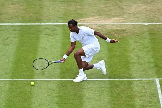 Wimbledon - 2nd Round Gael Monfils (FRA) during his second round match at the 2025 Wimbledon Championships at the AELTC in London, GREAT BRITAIN, on July 3, 2025. Photo by Corinne Dubreuil ABACAPRESS.COM London United Kingdom  Copyright: xDubreuilxCorinne ABACAx