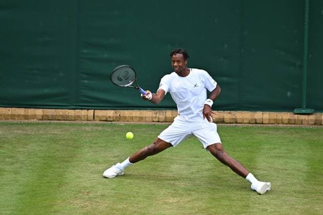 Wimbledon - 2nd Round Gael Monfils (FRA) during his second round match at the 2025 Wimbledon Championships at the AELTC in London, GREAT BRITAIN, on July 3, 2025. Photo by Corinne Dubreuil ABACAPRESS.COM London United Kingdom  Copyright: xDubreuilxCorinne ABACAx