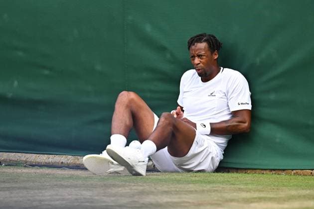 Sport Bilder des Tages Wimbledon - 2nd Round Gael Monfils (FRA) during his second round match at the 2025 Wimbledon Championships at the AELTC in London, GREAT BRITAIN, on July 3, 2025. Photo by Corinne Dubreuil ABACAPRESS.COM London United Kingdom  Copyright: xDubreuilxCorinne ABACAx