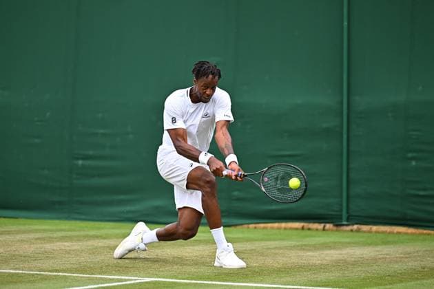Wimbledon - 2nd Round Gael Monfils (FRA) during his second round match at the 2025 Wimbledon Championships at the AELTC in London, GREAT BRITAIN, on July 3, 2025. Photo by Corinne Dubreuil ABACAPRESS.COM London United Kingdom  Copyright: xDubreuilxCorinne ABACAx