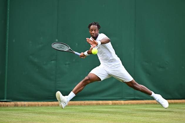 Wimbledon - 2nd Round Gael Monfils (FRA) during his second round match at the 2025 Wimbledon Championships at the AELTC in London, GREAT BRITAIN, on July 3, 2025. Photo by Corinne Dubreuil ABACAPRESS.COM London United Kingdom  Copyright: xDubreuilxCorinne ABACAx