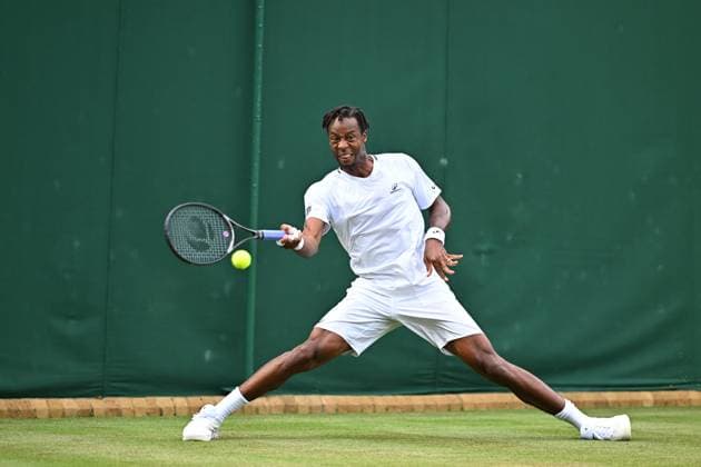 Wimbledon - 2nd Round Gael Monfils (FRA) during his second round match at the 2025 Wimbledon Championships at the AELTC in London, GREAT BRITAIN, on July 3, 2025. Photo by Corinne Dubreuil ABACAPRESS.COM London United Kingdom  Copyright: xDubreuilxCorinne ABACAx