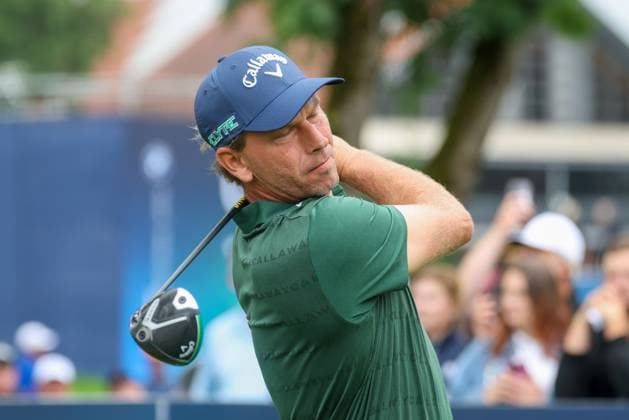 Disappointment for Marcel Siem GER on the tee, 36 BMW International Open 2025, Golf, DP World Tour, Men, Round 2, 04 07 2025 Eichenried Bayern Germany Copyright: xkolbert-press ChristianxKolbertx