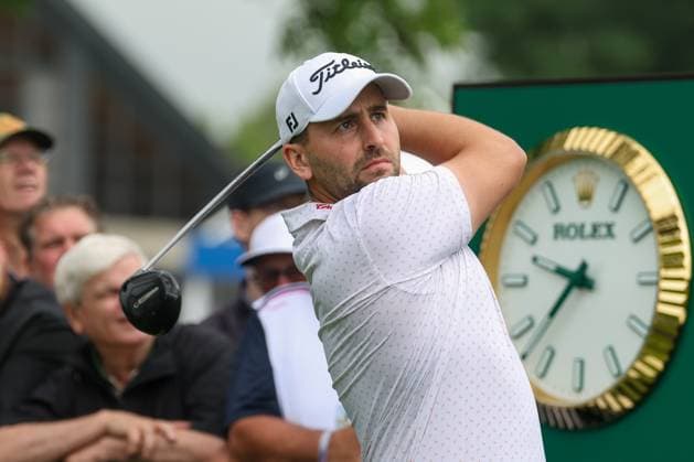 Nicolai von Dellingshausen GER on the tee, Tee, 36 BMW International Open 2025, Golf, DP World Tour, Men, Round 2, 04 07 2025 Eichenried Bavaria Germany Copyright: xkolbert-press ChristianxKolbertx