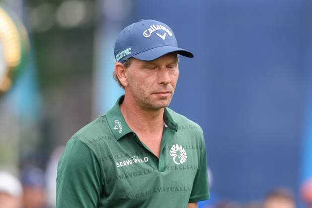 Disappointment for Marcel Siem GER on the tee, 36 BMW International Open 2025, Golf, DP World Tour, Men, Round 2, 04 07 2025 Eichenried Bayern Germany Copyright: xkolbert-press ChristianxKolbertx
