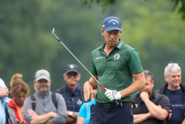Marcel Siem GER at the chip on the green, 36 BMW International Open 2025, Golf, DP World Tour, Men, Round 2, 04 07 2025 Eichenried Bayern Germany Copyright: xkolbert-press ChristianxKolbertx