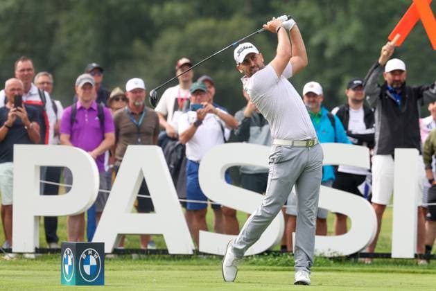 Nicolai von Dellingshausen GER on the tee, Tee, 36 BMW International Open 2025, Golf, DP World Tour, Men, Round 2, 04 07 2025 Eichenried Bavaria Germany Copyright: xkolbert-press ChristianxKolbertx