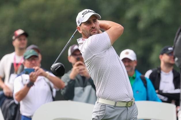Nicolai von Dellingshausen GER on the tee, Tee, 36 BMW International Open 2025, Golf, DP World Tour, Men, Round 2, 04 07 2025 Eichenried Bavaria Germany Copyright: xkolbert-press ChristianxKolbertx