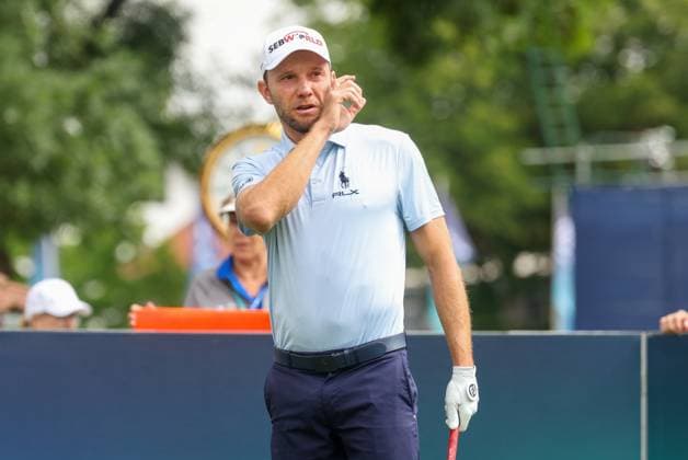 Maximilian Kieffer GER on the tee,Tee, 36 BMW International Open 2025, Golf, DP World Tour, Men, Round 2, 04 07 2025 Eichenried Bayern Germany Copyright: xkolbert-press ChristianxKolbertx
