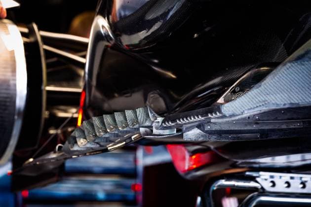 F1 - BRITISH GRAND PRIX 2025 Mercedes AMG F1 Team W16, mechanical detail of the floor outwash during the Formula 1 Qatar Airways British Grand Prix 2025, 12th round of the 2025 FIA Formula One World Championship, WM, Weltmeisterschaft from July 4 to 6, 2025 on the Silverstone Circuit, in Silverstone, United Kingdom - SilverstoneUnited Kingdom  Copyright: xFLORENTxGOODENx