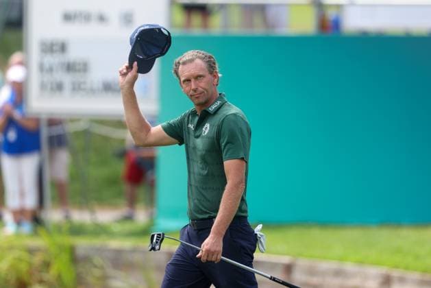 Marcel Siem GER on the green of the 18th, 36 BMW International Open 2025, Golf, DP World Tour, Men, Round 2, 04 07 2025 Eichenried Bavaria Germany Copyright: xkolbert-press ChristianxKolbertx
