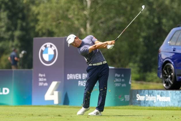 Yuto Katsuragawa JPN on the tee, 36 BMW International Open 2025, Golf, DP World Tour, Men, Round 2, 04 07 2025 Eichenried Bayern Germany Copyright: xkolbert-press ChristianxKolbertx