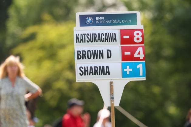 Yuto Katsuragawa JPN on the board, 36 BMW International Open 2025, Golf, DP World Tour, Men, Round 2, 04 07 2025 Eichenried Bayern Germany Copyright: xkolbert-press ChristianxKolbertx