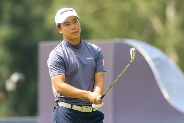 Yuto Katsuragawa JPN on the tee, 36 BMW International Open 2025, Golf, DP World Tour, Men, Round 2, 04 07 2025 Eichenried Bayern Germany Copyright: xkolbert-press ChristianxKolbertx