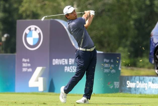 Yuto Katsuragawa JPN on the tee, 36 BMW International Open 2025, Golf, DP World Tour, Men, Round 2, 04 07 2025 Eichenried Bayern Germany Copyright: xkolbert-press ChristianxKolbertx