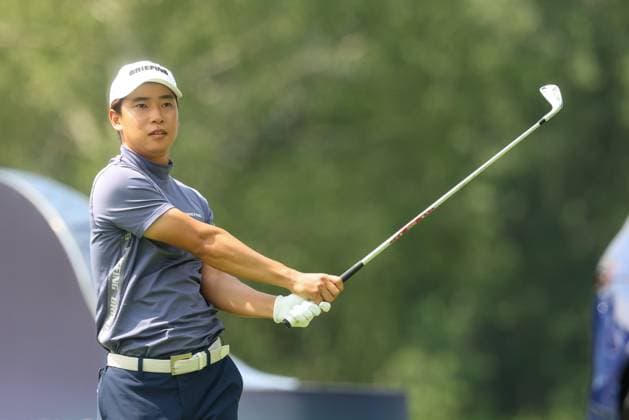 Yuto Katsuragawa JPN on the tee, 36 BMW International Open 2025, Golf, DP World Tour, Men, Round 2, 04 07 2025 Eichenried Bayern Germany Copyright: xkolbert-press ChristianxKolbertx