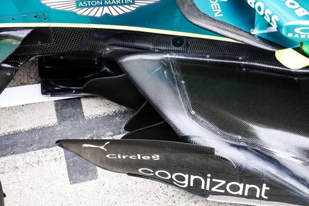 F1 - BRITISH GRAND PRIX 2025 Aston Martin F1 Team AMR25, mechanical detail floor fences aerodynamism, aerodynamic, aerodynamics during the Formula 1 Qatar Airways British Grand Prix 2025, 12th round of the 2025 FIA Formula One World Championship, WM, Weltmeisterschaft from July 4 to 6, 2025 on the Silverstone Circuit, in Silverstone, United Kingdom - SilverstoneUnited Kingdom  Copyright: xEricxAlonsox