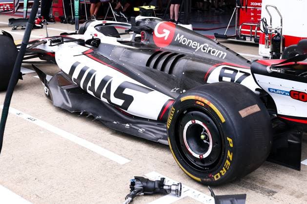 F1 - BRITISH GRAND PRIX 2025 Haas F1 Team VF-25, Mechanical detail floor edge body aerodynamism, aerodynamic, aerodynamics during the Formula 1 Qatar Airways British Grand Prix 2025, 12th round of the 2025 FIA Formula One World Championship, WM, Weltmeisterschaft from July 4 to 6, 2025 on the Silverstone Circuit, in Silverstone, United Kingdom - SilverstoneUnited Kingdom  Copyright: xEricxAlonsox