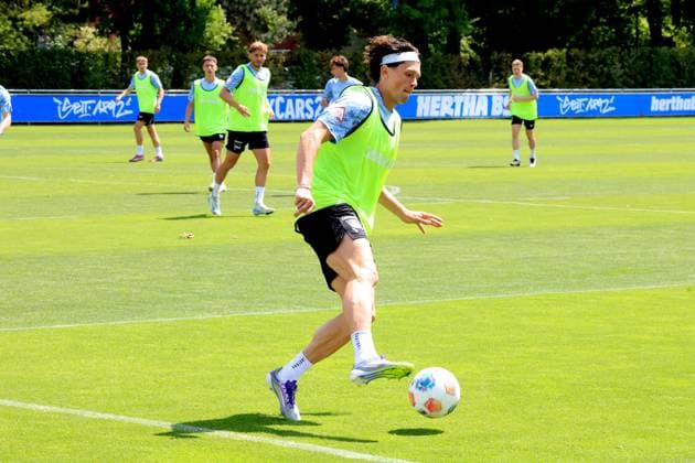 DEU, DFL, 2 FBL Hertha BSC, Training, 04 07 2025, Sportforum, Berlin, DEU, DFL, 2 FBL Hertha BSC, Training, im Bild Fabian Reese Hertha BSC Berlin 11 DFL regulations prohibit any use of Photographs as image sequences and or quasi video nordphotoxGmbHx xEngler nph00076