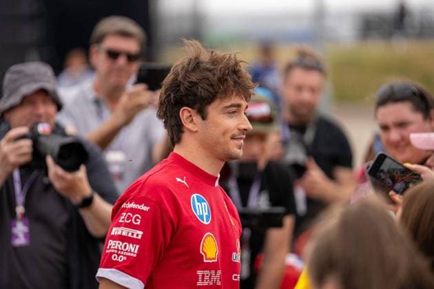 F1 British Grand Prix - UK Charles Leclerc (Mon) of Scuderia Ferrari 16 during the Formula 1 Qatar Airways British Grand Prix 2025 on Friday at the Silverstone International Circuit, Silverstone, England, UK on July 4, 2025. Photo by Antoine Lapeyre ABACAPRESS.COM Silverstone England United Kingdom  Copyright: xLapeyrexAntoine ABACAx