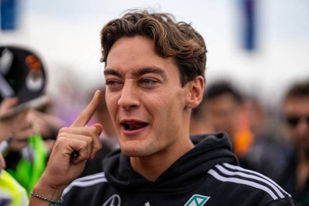 F1 British Grand Prix - UK George Russell (Gbr) of Mercedes-AMG Petronas F1 Team 63 during the Formula 1 Qatar Airways British Grand Prix 2025 on Friday at the Silverstone International Circuit, Silverstone, England, UK on July 4, 2025. Photo by Antoine Lapeyre ABACAPRESS.COM Silverstone England United Kingdom  Copyright: xLapeyrexAntoine ABACAx