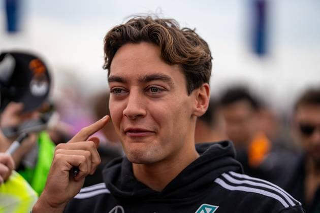 F1 British Grand Prix - UK George Russell (Gbr) of Mercedes-AMG Petronas F1 Team 63 during the Formula 1 Qatar Airways British Grand Prix 2025 on Friday at the Silverstone International Circuit, Silverstone, England, UK on July 4, 2025. Photo by Antoine Lapeyre ABACAPRESS.COM Silverstone England United Kingdom  Copyright: xLapeyrexAntoine ABACAx