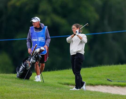 4th July 2025; The O& x2019;Meara Course at Carton House, Maynooth, County Kildare, Ireland; KPMG Womens Irish Open Golf, Round 2; Blanca Fernandez of Spain plays her second shot from the 12th rough  ActionPlus12808631 PeterxFitzpatrick
