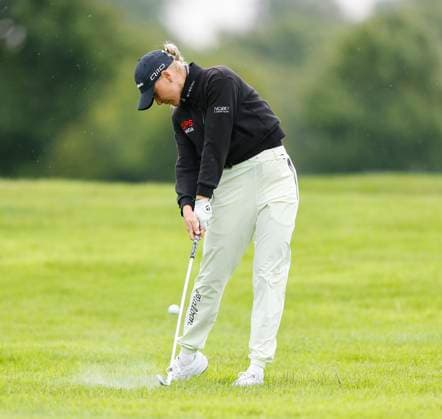 4th July 2025; The O& x2019;Meara Course at Carton House, Maynooth, County Kildare, Ireland; KPMG Womens Irish Open Golf, Round 2; Charley Hull of England playing her second shot from the 11th rough  ActionPlus12808663 PeterxFitzpatrick