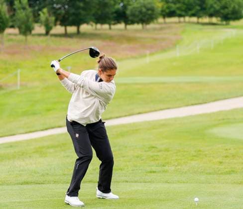 4th July 2025; The O& x2019;Meara Course at Carton House, Maynooth, County Kildare, Ireland; KPMG Womens Irish Open Golf, Round 2; Blanca Fernandez of Spain tees off on the 11th hole  ActionPlus12808640 PeterxFitzpatrick