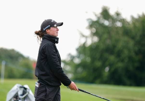 4th July 2025; The O& x2019;Meara Course at Carton House, Maynooth, County Kildare, Ireland; KPMG Womens Irish Open Golf, Round 2; Lee-Anne Pace of Republic of South Africa watches her tee shot on the 11th hole  ActionPlus12808643 PeterxFitzpatrick