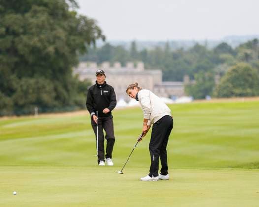 4th July 2025; The O& x2019;Meara Course at Carton House, Maynooth, County Kildare, Ireland; KPMG Womens Irish Open Golf, Round 2; Blanca Fernandez of Spain putts her third shot on the 12th green  ActionPlus12808644 PeterxFitzpatrick