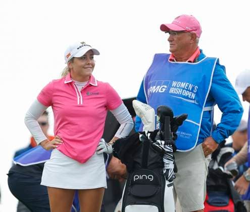 4th July 2025; The O& x2019;Meara Course at Carton House, Maynooth, County Kildare, Ireland; KPMG Womens Irish Open Golf, Round 2; Sara Byrne of Ireland waits to tee off on the 10th hole  ActionPlus12808646 PeterxFitzpatrick