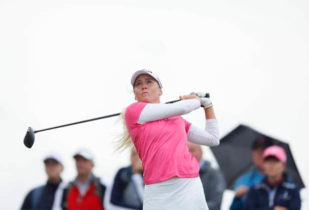4th July 2025; The O& x2019;Meara Course at Carton House, Maynooth, County Kildare, Ireland; KPMG Womens Irish Open Golf, Round 2; Sara Byrne of Ireland tees off on the 10th hole  ActionPlus12808647 PeterxFitzpatrick
