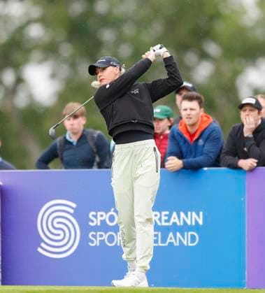 4th July 2025; The O& x2019;Meara Course at Carton House, Maynooth, County Kildare, Ireland; KPMG Womens Irish Open Golf, Round 2; Charley Hull of England tees off on the 12th hole  ActionPlus12808667 PeterxFitzpatrick