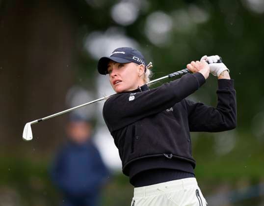 4th July 2025; The O& x2019;Meara Course at Carton House, Maynooth, County Kildare, Ireland; KPMG Womens Irish Open Golf, Round 2; Charley Hull of England tees off on the 13th hole  ActionPlus12808675 PeterxFitzpatrick