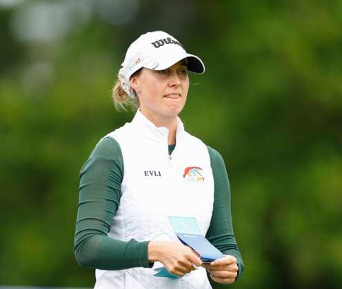 4th July 2025; The O& x2019;Meara Course at Carton House, Maynooth, County Kildare, Ireland; KPMG Womens Irish Open Golf, Round 2; Sanna Nuutinen of Finland prepares to tee off from the 1st hole  ActionPlus12808678 PeterxFitzpatrick