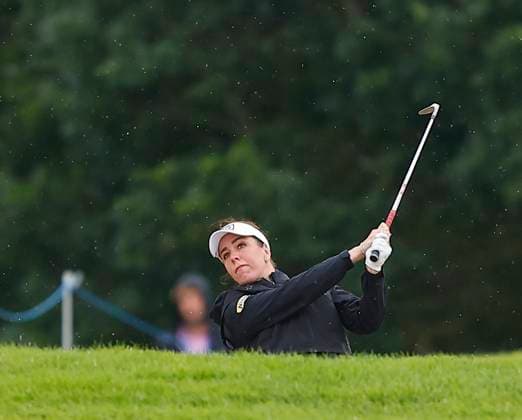 4th July 2025; The O& x2019;Meara Course at Carton House, Maynooth, County Kildare, Ireland; KPMG Womens Irish Open Golf, Round 2; Georgia Hall of England plays her second shot from the 10th fairway bunker  ActionPlus12808649 PeterxFitzpatrick