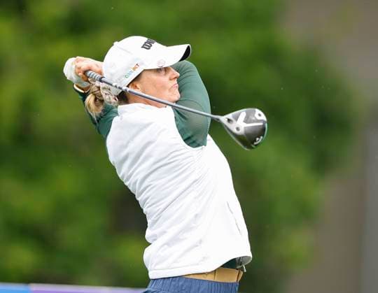 4th July 2025; The O& x2019;Meara Course at Carton House, Maynooth, County Kildare, Ireland; KPMG Womens Irish Open Golf, Round 2; Sanna Nuutinen of Finland tees off from the 1st hole  ActionPlus12808679 PeterxFitzpatrick