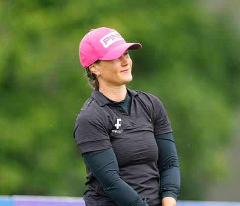 4th July 2025; The O& x2019;Meara Course at Carton House, Maynooth, County Kildare, Ireland; KPMG Womens Irish Open Golf, Round 2; Sanna Nuutinen of Finland watches her tee shot from the 1st hole  ActionPlus12808681 PeterxFitzpatrick