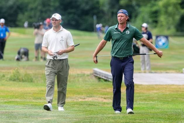 Martin Kaymer GER , Marcel Siem GER , 36 BMW International Open 2025, Golf, DP World Tour, Men, Round 2, 04 07 2025 Eichenried Bayern Germany Copyright: xkolbert-press ChristianxKolbertx