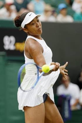 Tennis: Wimbledon championships Naomi Osaka of Japan plays against Russian Anastasia Pavlyuchenkova in the women s singles third round at the Wimbledon tennis tournament in London on July 4, 2025.  A14AA0004701666P