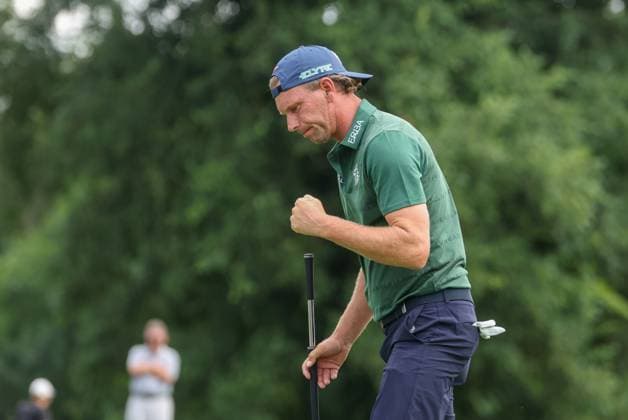 Marcel Siem GER on the green, cheering, 36 BMW International Open 2025, Golf, DP World Tour, Men, Round 2, 04 07 2025 Eichenried Bayern Germany Copyright: xkolbert-press ChristianxKolbertx