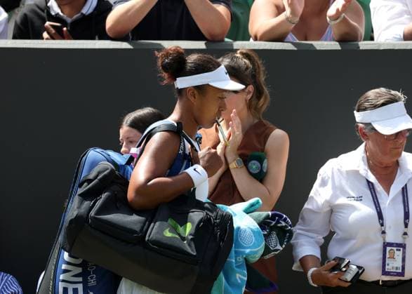 4th July 2025; All England Lawn Tennis and Croquet Club, London, England; Wimbledon Tennis Tournament, Day 5; Naomi Osaka (JPN) walks out of court number two disappointed after losing to Anastasia Pavlyuchenkova (RUS) 3-6 6-4 6-4  ActionPlus12808737 JohnxPatrickxFletcher