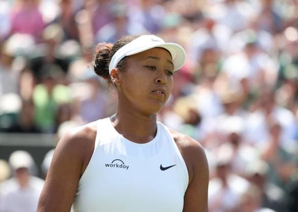 4th July 2025; All England Lawn Tennis and Croquet Club, London, England; Wimbledon Tennis Tournament, Day 5; Naomi Osaka (JPN) in her match against Anastasia Pavlyuchenkova (RUS)  ActionPlus12808742 JohnxPatrickxFletcher