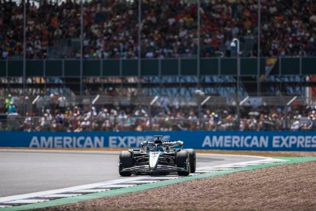 Formula 1 Qatar Airways British Grand Prix 2025 Alexis Perrin OVERTAKE MAXPPP - Silverstone 04 07 2025 63 RUSSELL George (gbr), Mercedes AMG Petronas, action during the Formula 1 Qatar Airways British Grand Prix 2025, the 12th round of the 2025 FIA Formula 1 World Championship, WM, Weltmeisterschaft at the Silverstone Circuit in Silverstone, United Kingdom, from July 3 to 6, 2025 Silverstone United Kingdom  Copyright: xOVERTAKE MAXPPPxAlexisxPerrinx OVT202507046522 OVT202507046522