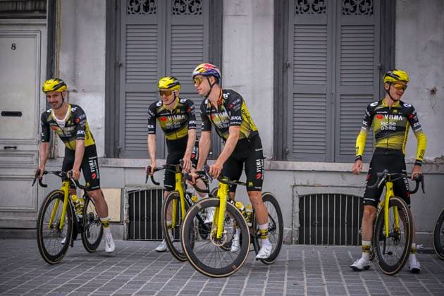 Tour de France 2025 04 07 2025 LILLE METROPOLE, FRANCE - JULY 04 : Van Aert Wout (BEL) of Team Visma - Lease a Bike pictured during a training session ahead of the 112th edition of Tour de France an UCI World Tour 2.UWT cycling road race stage for Men Elite on July 4, 2025 in Lille Metropole, France, 04 07 2025 ( Motordriver Kenny Verfaillie - Lille Metropole France  Copyright: xJanxDexMeuleneirx