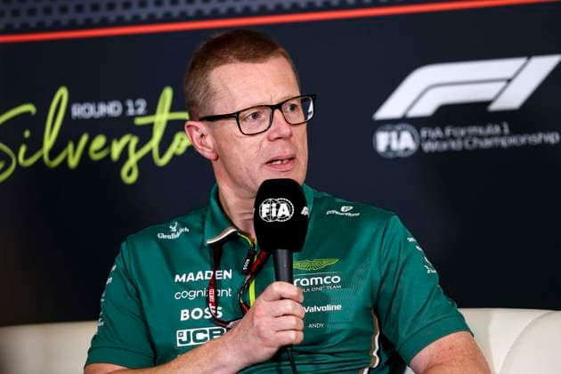 F1 - BRITISH GRAND PRIX 2025 COWELL Andy (gbr), Team Principal and CEO of Aston Martin F1 Team, portrait press conference, PK, Pressekonferenz during the Formula 1 Qatar Airways British Grand Prix 2025, 12th round of the 2025 FIA Formula One World Championship, WM, Weltmeisterschaft from July 4 to 6, 2025 on the Silverstone Circuit, in Silverstone, United Kingdom - SilverstoneUnited Kingdom Copyright: xEricxAlonsox