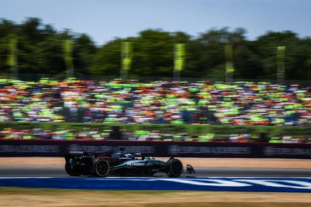 F1 - BRITISH GRAND PRIX 2025 63 RUSSELL George (gbr), Mercedes AMG F1 Team W16, action during the Formula 1 Qatar Airways British Grand Prix 2025, 12th round of the 2025 FIA Formula One World Championship, WM, Weltmeisterschaft from July 4 to 6, 2025 on the Silverstone Circuit, in Silverstone, United Kingdom - SilverstoneUnited Kingdom  Copyright: xANTONINxVINCENTx